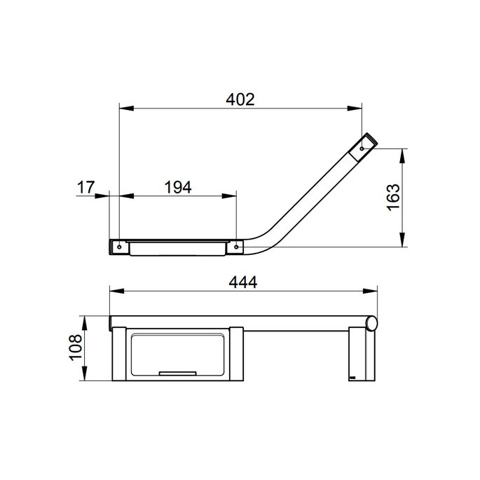 Keuco Collectie Plan 14909172037 handgreep 135° aluminium zilver-geëloxeerd/ verchroomd