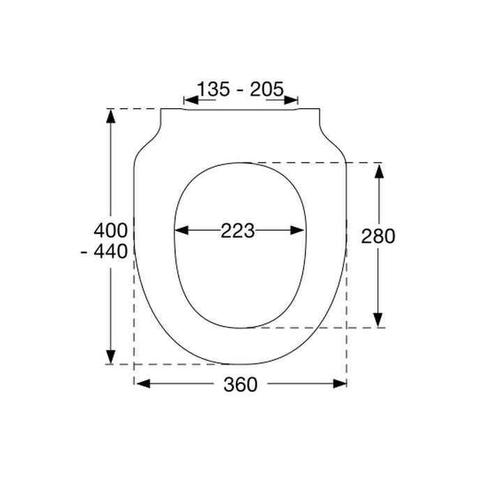 Pressalit 300 Slim 1014000-DG6999 toiletzitting met deksel wit