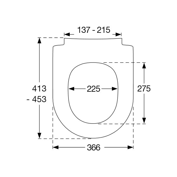 Pressalit Sway D2 994000-DF4999 toiletzitting met deksel wit