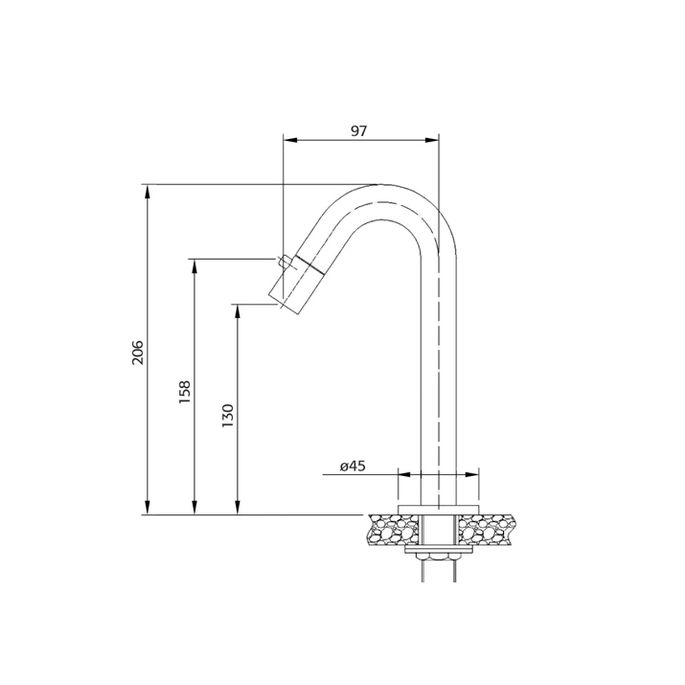 Pure Duero DU3039 fonteinkraan chroom