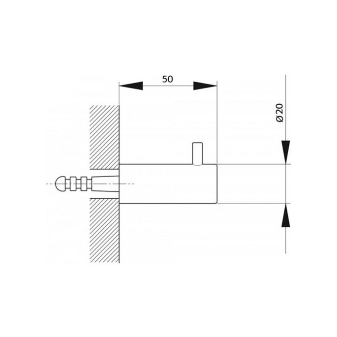 Pure Duero DU5482-CH handdoekhaak chroom