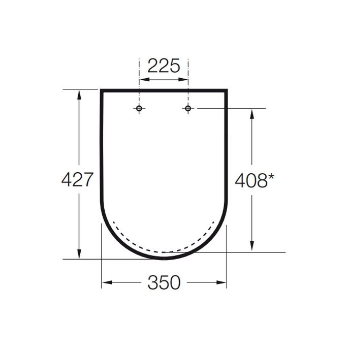 Roca The Gap A801732004 toiletzitting met deksel wit *niet meer leverbaar*
