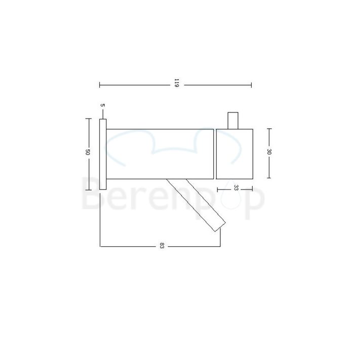 San4U 2524169 Spador fonteinkraan wand nikkel RVS look (OUTLET)