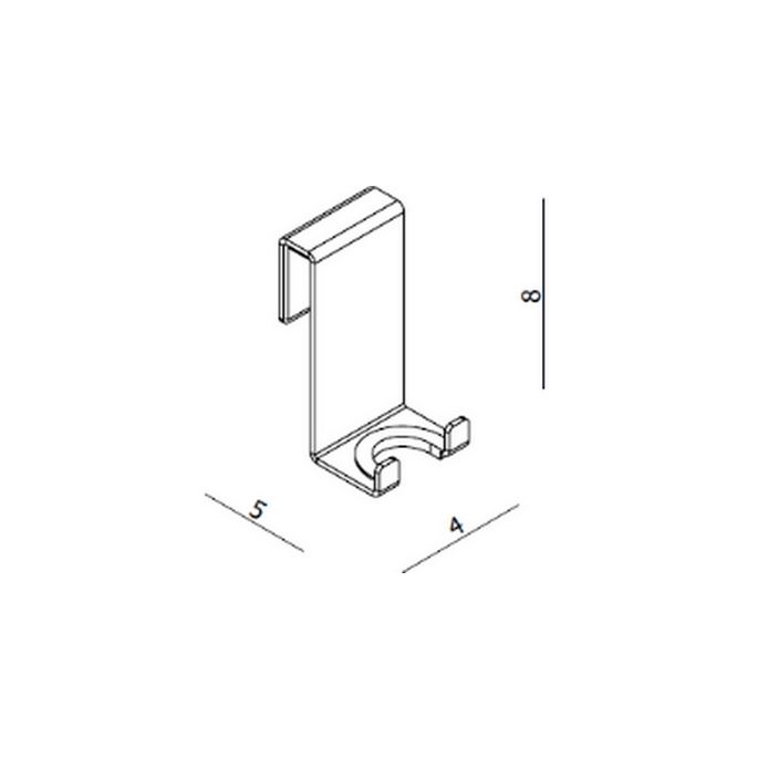 San4U 63899 ophanghaak chroom