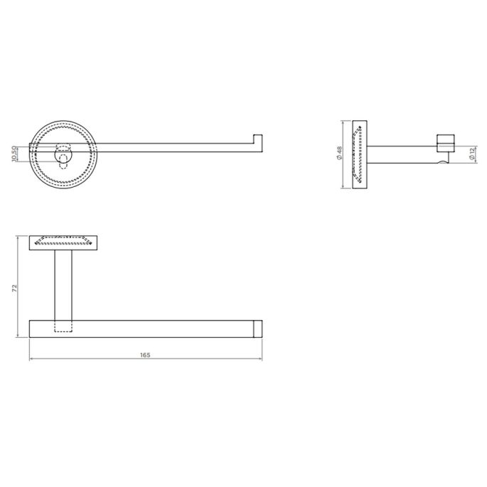 Clou Flat CL090203083 toiletrolhouder zonder klep brons geborsteld PVD