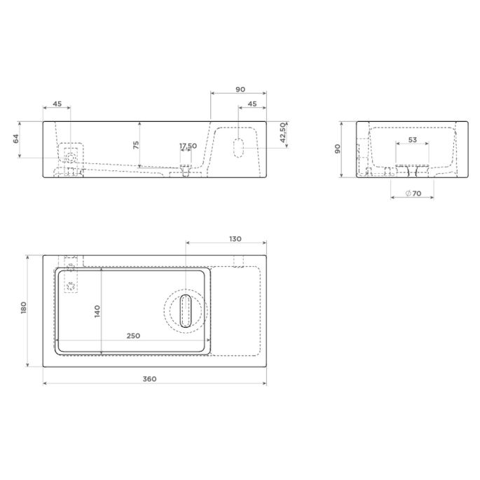Clou Flush 3 CL0334031 keramiek fontein 36cm mat mosterd