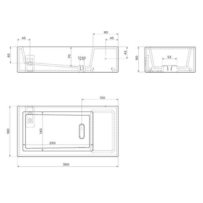 Clou Flush 3 CL0380031 Ecorazzo fontein 36cm heelal zwart PE