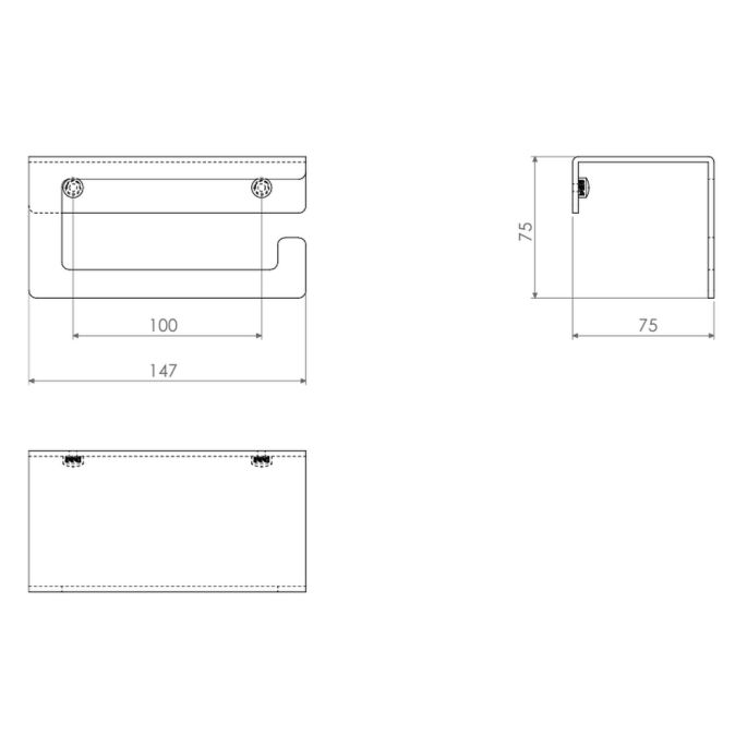 Clou Fold CL090402929 toiletrolhouder met cover chroom