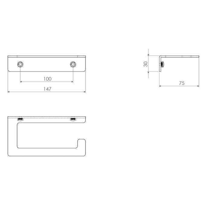 Clou Fold CL090403041 toiletrolhouder rvs geborsteld