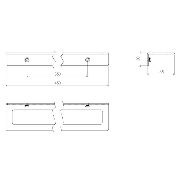 Clou Fold CL090405120 handdoekrek 45cm mat wit