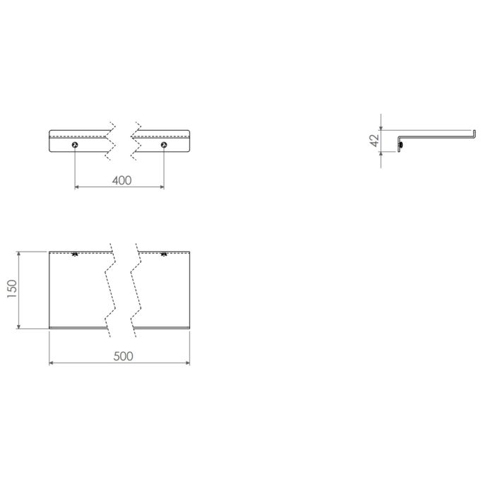 Clou Fold CL/09.04081.82 planchet 500mm goud geborsteld PVD