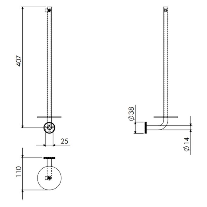 Clou Kaldur CL/09.05035.41 reserverolhouder RVS geborsteld
