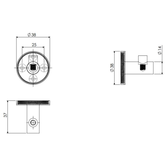 Clou Kaldur CL/09.05063.20 enkele haak mat wit