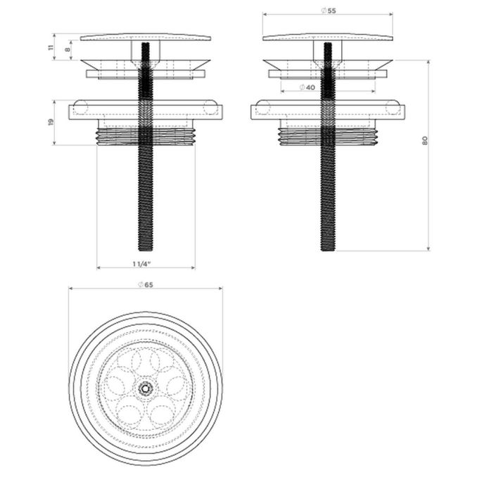 Clou Mini Wash Me CL/06.51022.83 plug met afdekkap brons geborsteld PVD