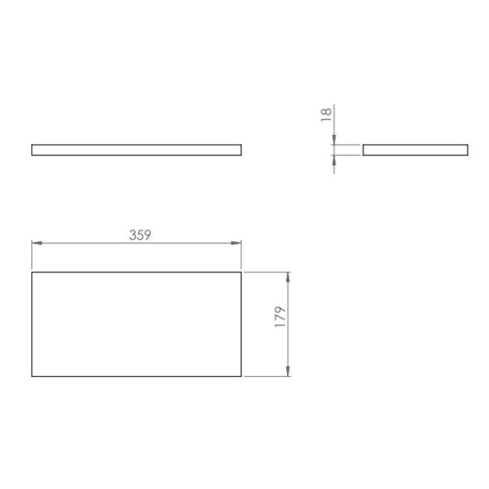 Clou Verti CL07106603664 bovenblad, t.b.v. fonteinonderkast, donker eiken