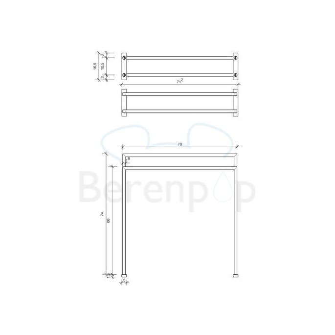 Decor Walther 0509760 HT 5 staande handdoekhouder mat zwart