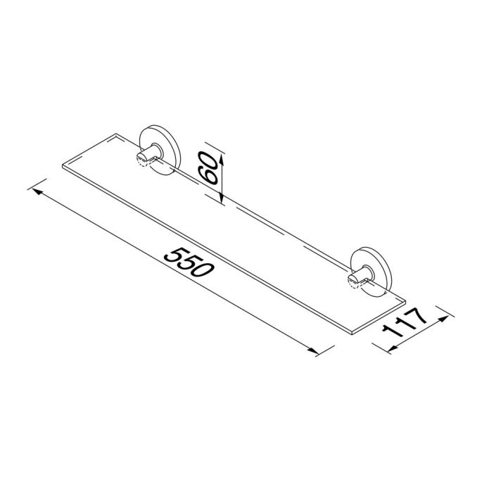 Geesa Hotel 915301-02 planchet 55 cm chroom