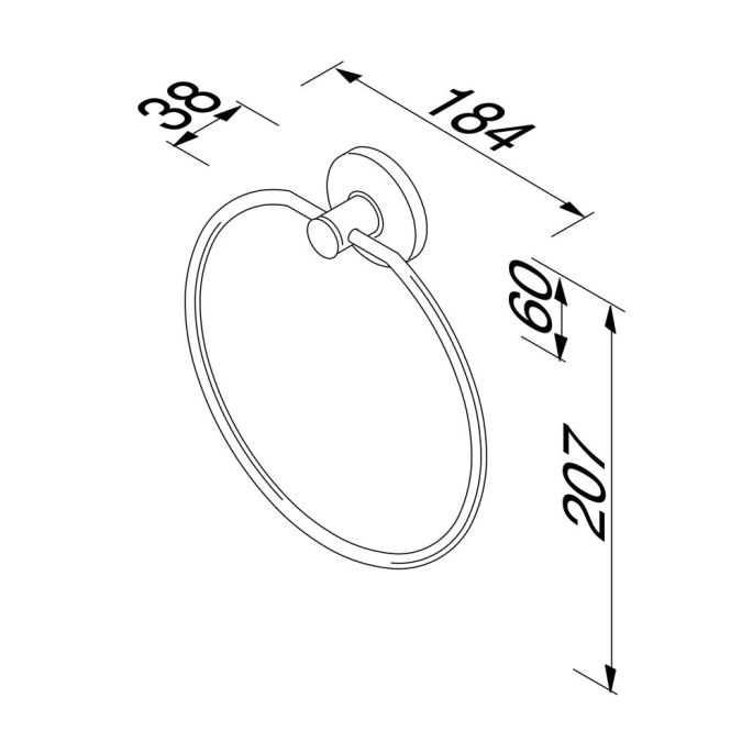 Geesa Hotel 915304-02 handdoekring chroom