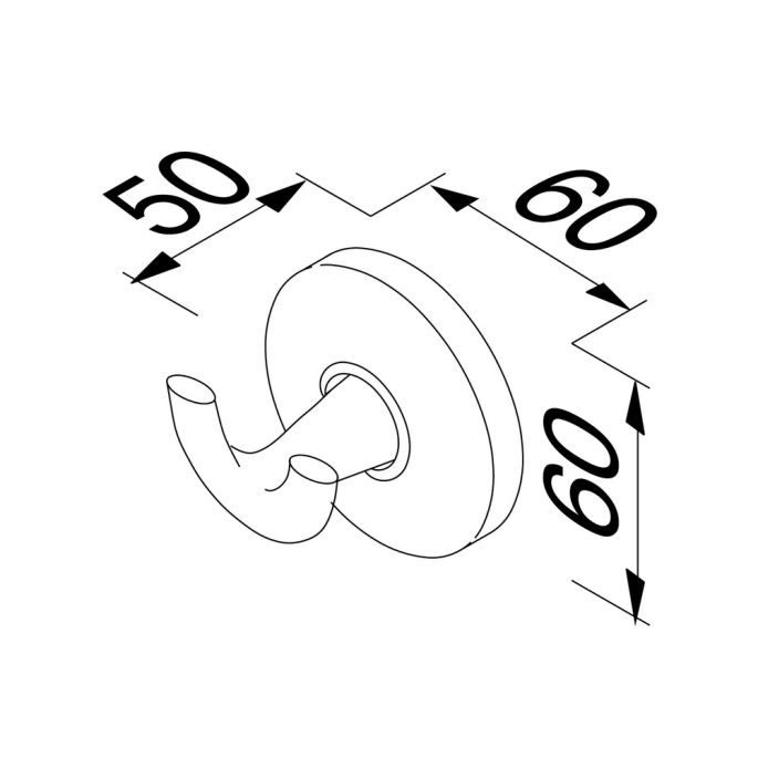 Geesa Hotel 915315-02 handdoekhaak dubbel chroom