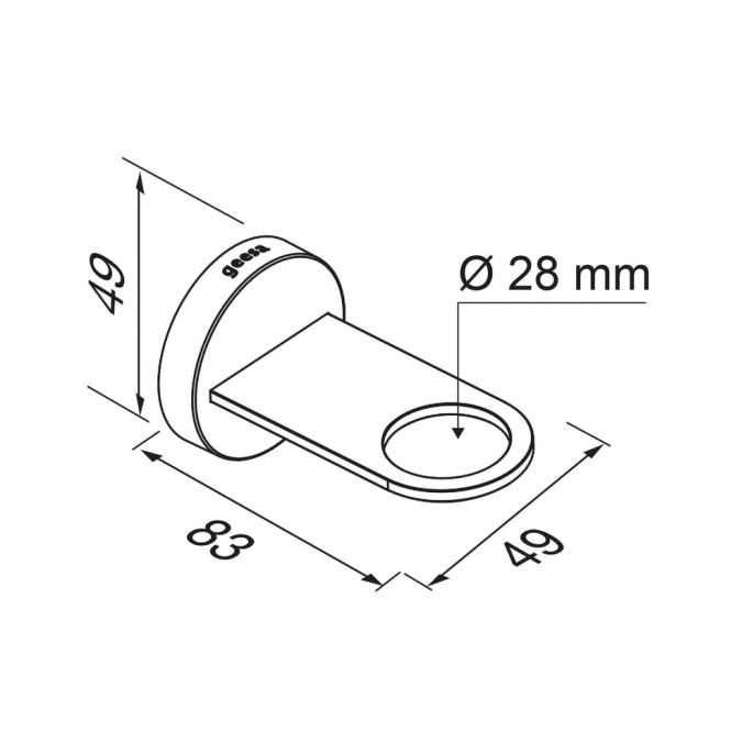 Geesa Hotel 91620-06 handzeep houder zwart