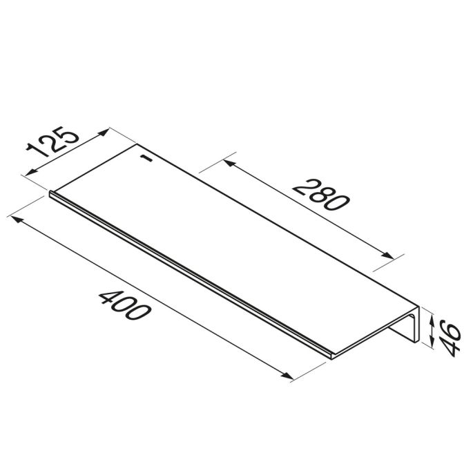 Geesa Leev 918201-06-400 planchet 40 cm zwart