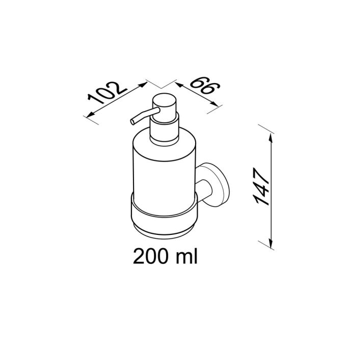 Geesa Nemox Brushed Gold 916516-07 zeepdispenser 200ml wand goud geborsteld