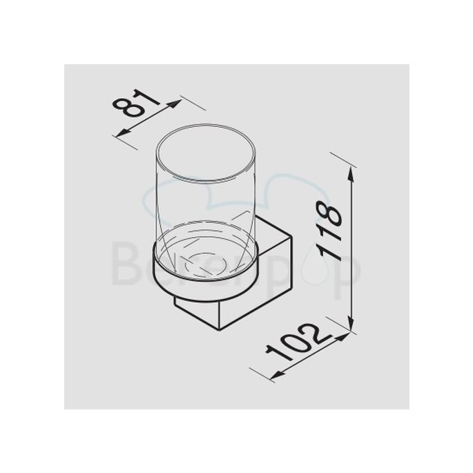 Geesa Nexx 750202 glashouder chroom (OUTLET)