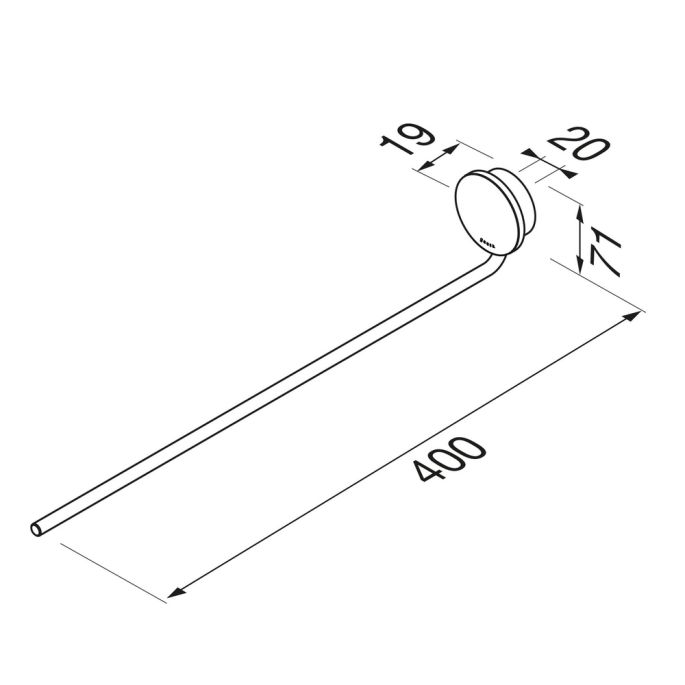 Geesa Opal Black 917205-06 handdoekrek 1 arm zwart