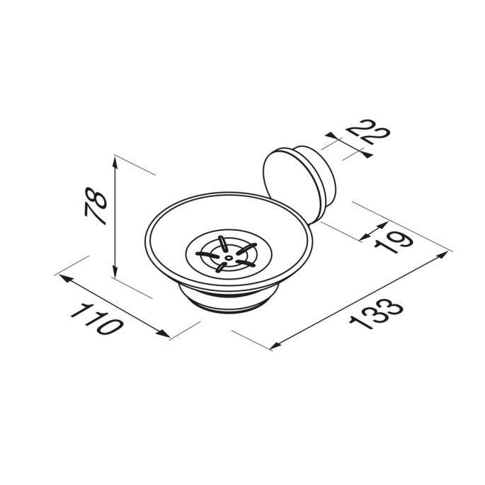 Geesa Opal Brushed Metal Black 917203-09 zeephouder zwart metaal geborsteld