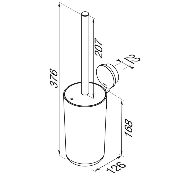 Geesa Opal Chrome 917211-02 toiletborstel met houder chroom