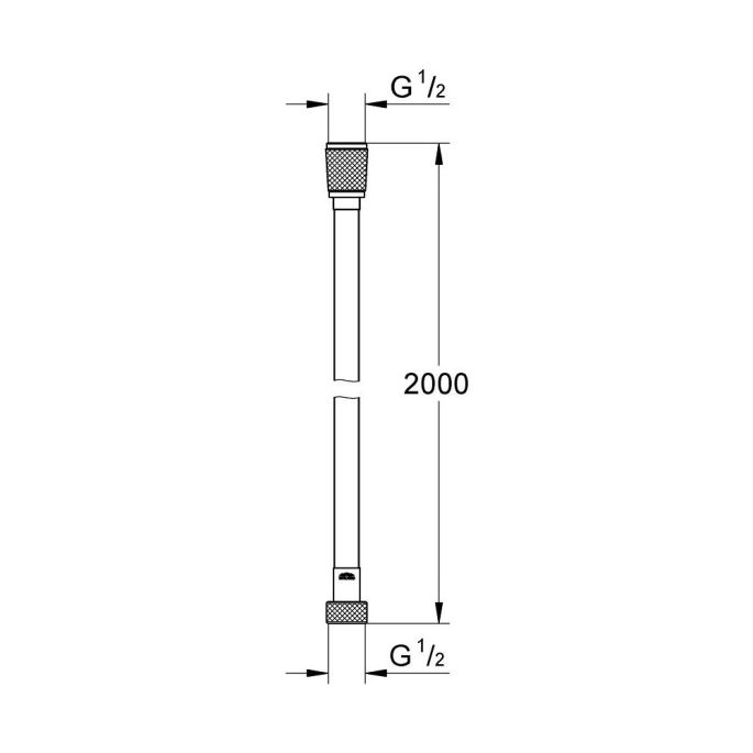 Grohe 27507001 VitalioFlex Silver doucheslang 200cm chroom