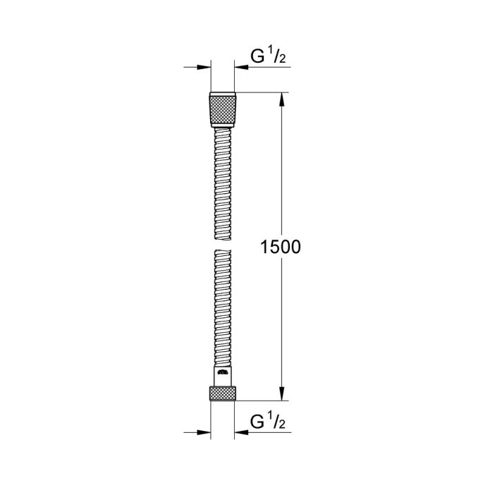 Grohe 28143KS1 Relexaflex Metal Long-Life doucheslang 150cm zwart - velvet black