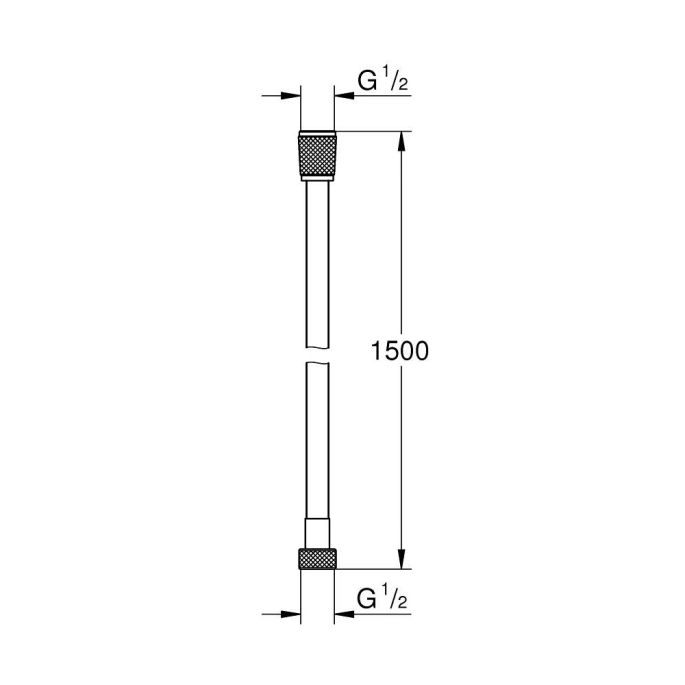Grohe 28364KF1 Silverflex doucheslang 150cm zwart - phantom black