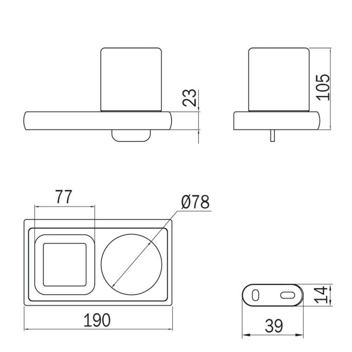 Inda Claire A7178ANE21 glashouder met zeepschaal mat zwart/ gesatineerd glas