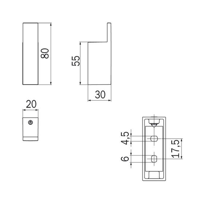 Inda Divo A1520AWM kledinghaak mat wit