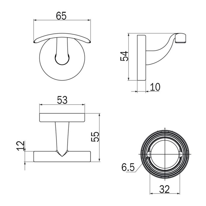Inda Gealuna A1020CNS kledinghaak RVS geborsteld