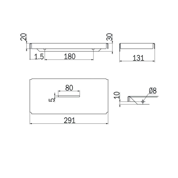 Inda Hotellerie - Gealuna A1051BNE zeephouder mat zwart