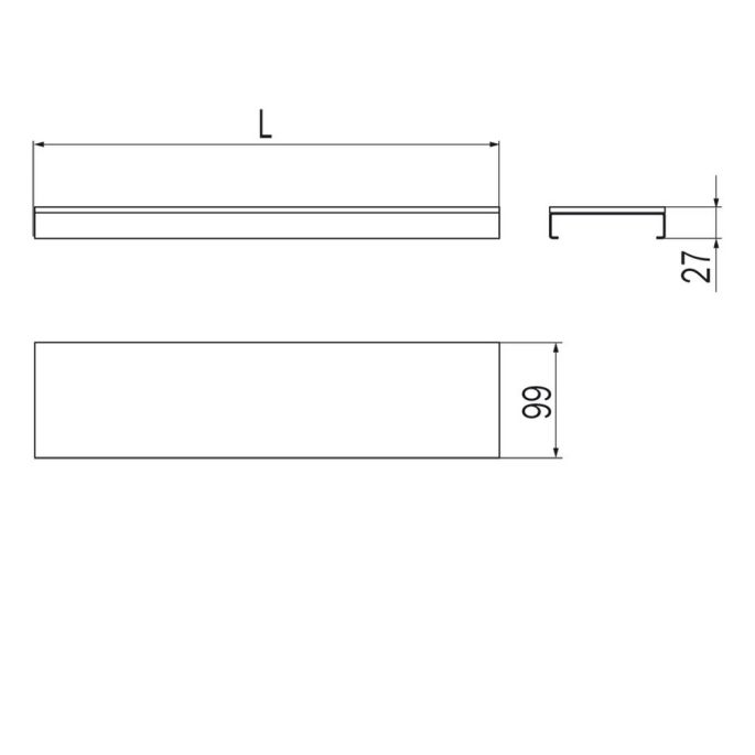Inda Indissima A8809RNS plankmodule 400mm RVS geborsteld