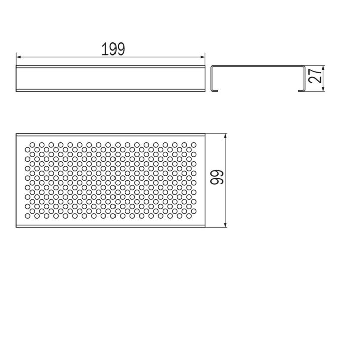 Inda Indissima A8851MNS mandmodule 200mm RVS geborsteld