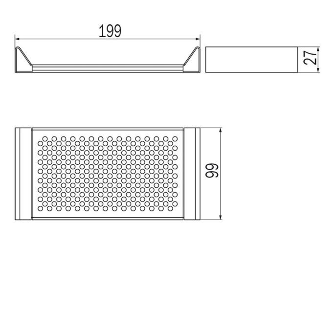 Inda Indissima A8851NNS lage mandmodule 200mm RVS geborsteld 