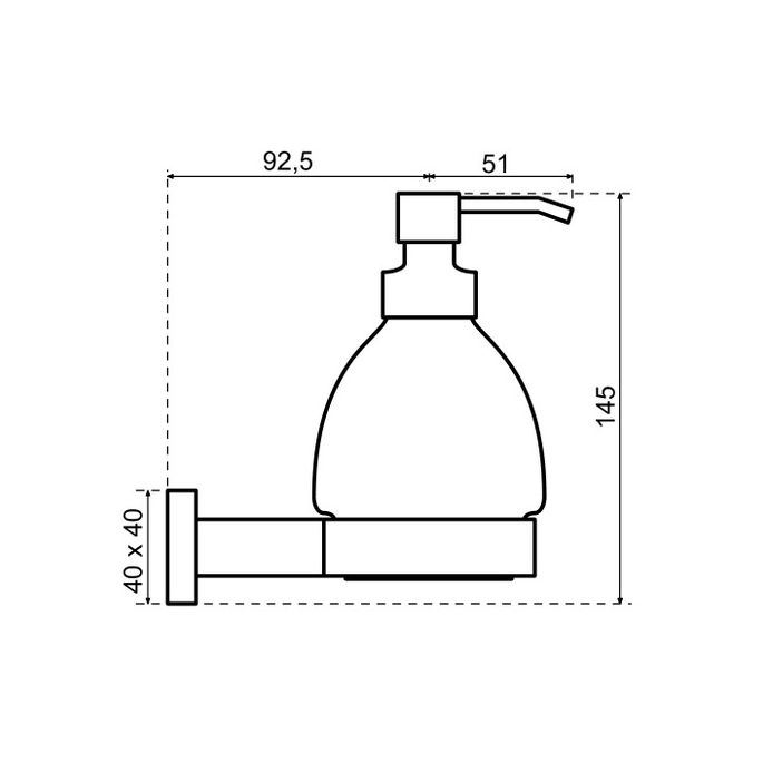 Lanesto Nitra 255004 zeepdispenser chroom (OUTLET)