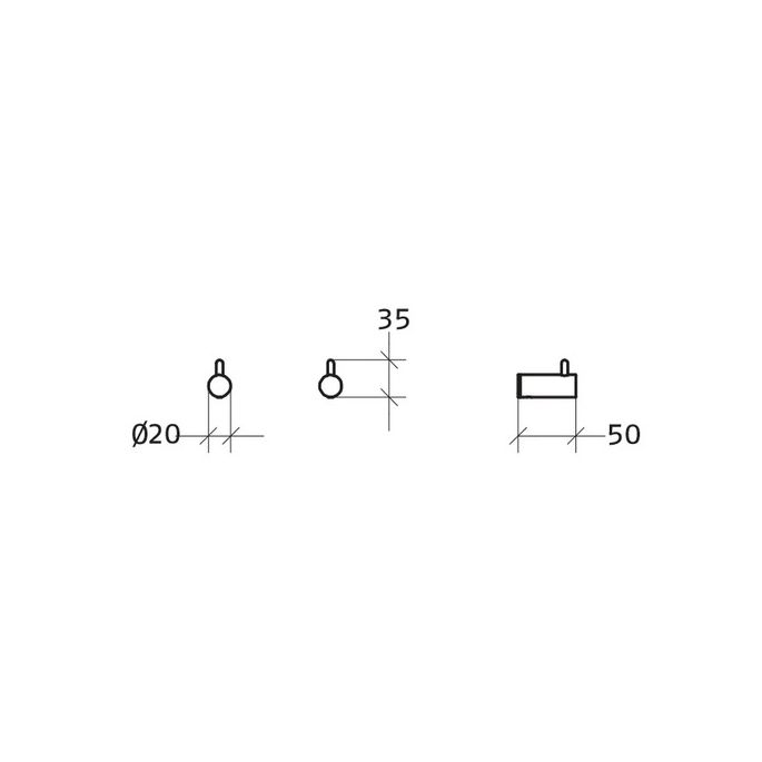 Linea Beta Picola LI525829 kledinghaak (1 stuk) chroom (OUTLET)