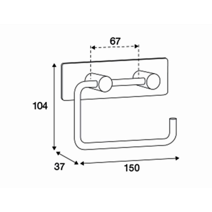 Pressalit Choice Q10210 toiletrolhouder met muurplaat glanzend staal