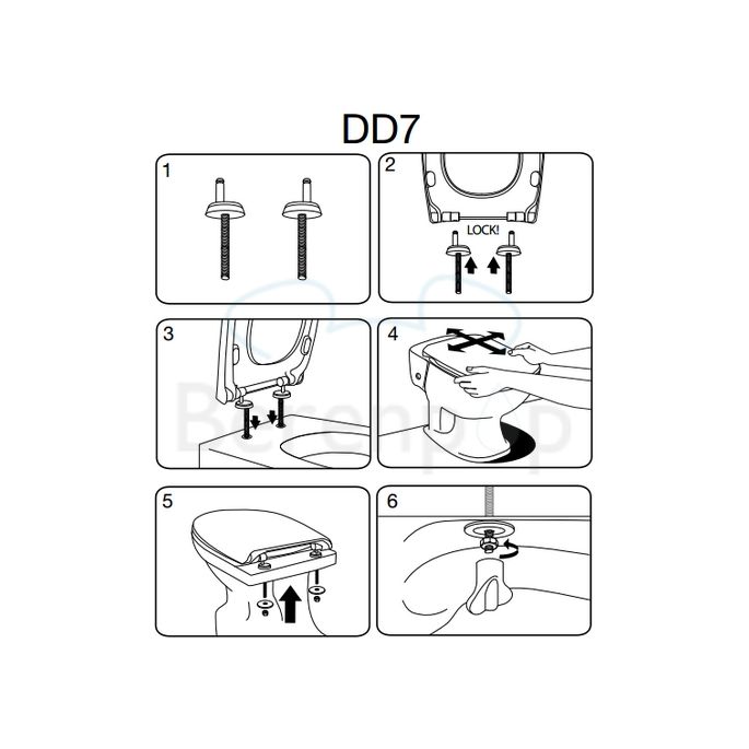 Pressalit Code 778000-DD7999 toiletzitting met deksel wit