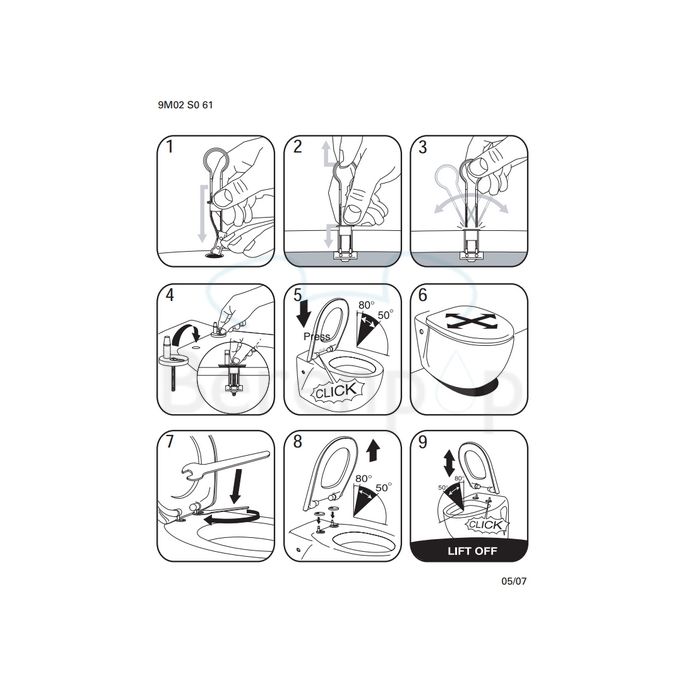 Villeroy en Boch Lifetime 9M02S101 toiletzitting met deksel wit