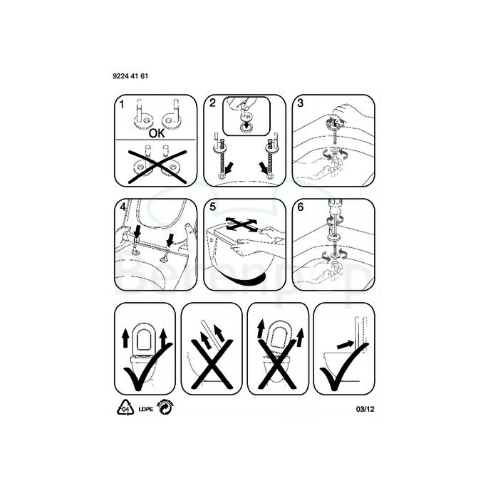 Villeroy en Boch Omnia Architectura Vita 9M51B101 toiletzitting met deksel wit