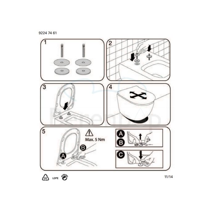 Villeroy en Boch Subway 2.0 Slimseat 9M78S101 toiletzitting met deksel wit