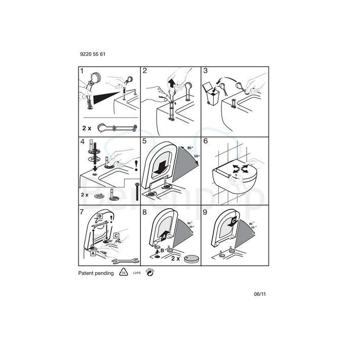 Villeroy en Boch Subway 1.0 Compact 9M66Q1R3 toiletzitting met deksel pergamon *niet meer leverbaar*