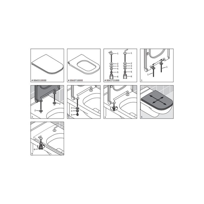 Duravit D-Code 0060310000 toiletzitting Vital met deksel wit