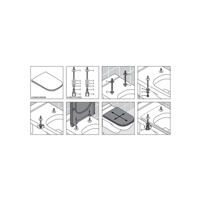 Duravit D-Code 0060390000 toiletzitting Vital met deksel wit